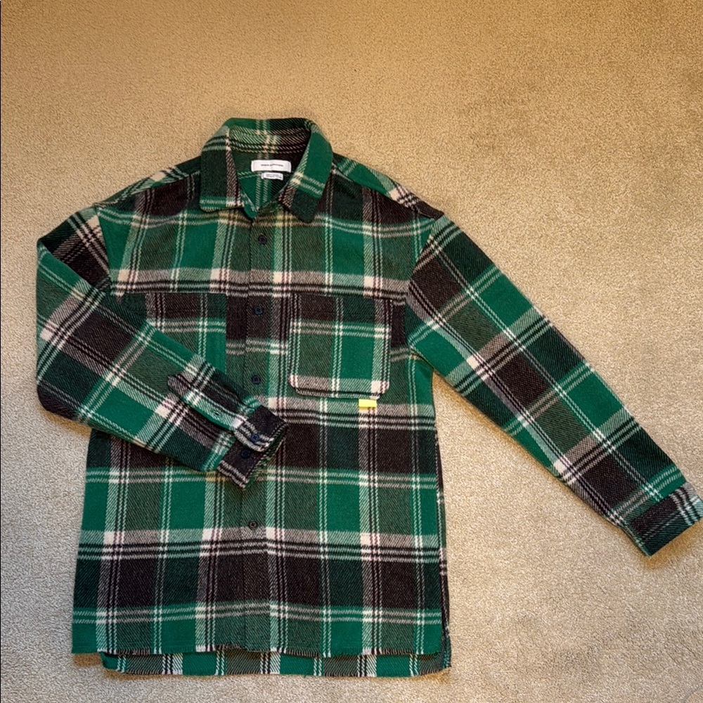 Urban Outfitters Green Plaid Flannel Shirt